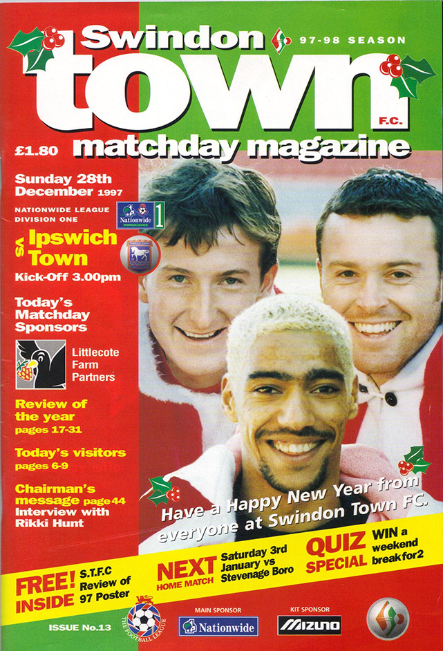 <b>Sunday, December 28, 1997</b><br />vs. Ipswich Town (Home)